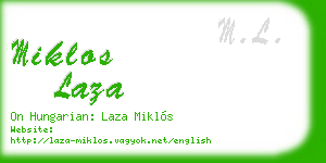 miklos laza business card